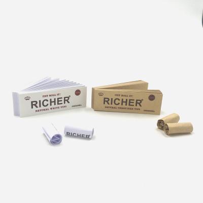 China Rustproof Custom Logo Smoking Unbleached Filter Tips for sale