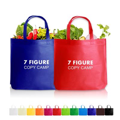 China Handled Promotion Tote Bag Customize Polyester Handbag Wholesale Slight Canvas Sublimation OEM Silkscreen 80GSM Gift Non Woven Tote Bag for sale