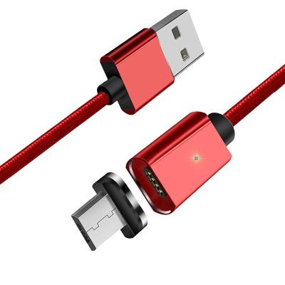 China Magnetic Cable Red Color 1M 3 in 1 Magnetic Cable 3A Micro Usb Cable Fast Charging Cable for sale