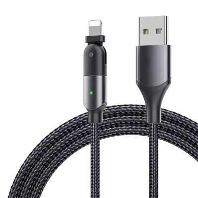 China 2.4A Elbow Magnetic Hot Cable 180 Degree Rotating Fast Charging Led Charging Cable For Telephone for sale