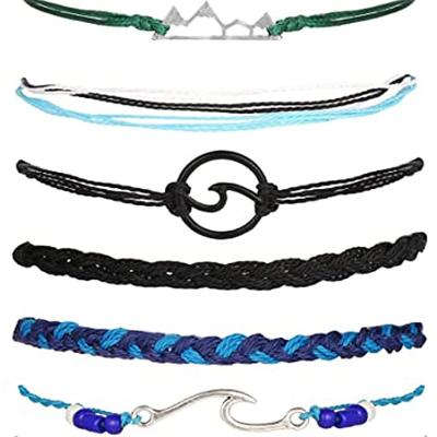 China Environmental Friendly Cute Bracelets For Surf Teen Beach Boho Girls Adjustable Anklet Chain Bracelet For Women Jewelry Set Christmas Gifts for sale