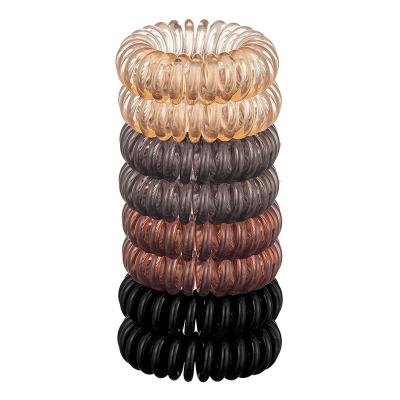 China 2021 Amazon 2021 European and American Circle Style Straight Hair Coil Hair Rope Telephone Line Simple Circle Women's Hair Accessories for sale