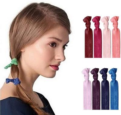 China European and American Style 100Pcs Elastic Fold Hair Tie No Tied Ribbon Ponytail Holders Hair Bands For Girls Women Teens Hair Accessories for sale