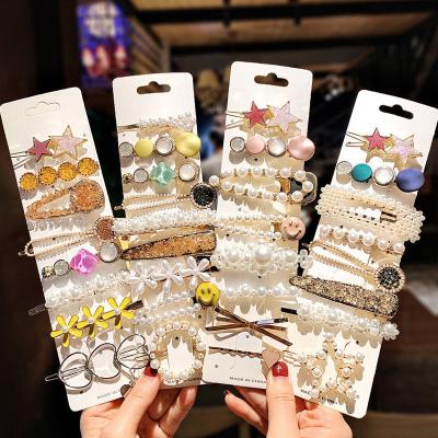 China Hair Clips 2022 New Hair Clip Jewelry Pearl Hair Clips Bling Hairpin Barrettes Clips For Women Hair Accessories for sale