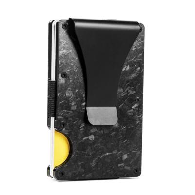 China Irregular Pattern Carbon Fiber RFID Block Cards Case Wallet Anti-theft Mess for sale