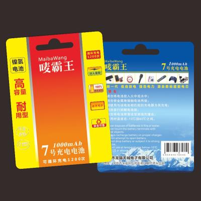 China Tear Resistant Plastic Paper Card Printing Hole Folding Card Head Card Packaging Custom for sale