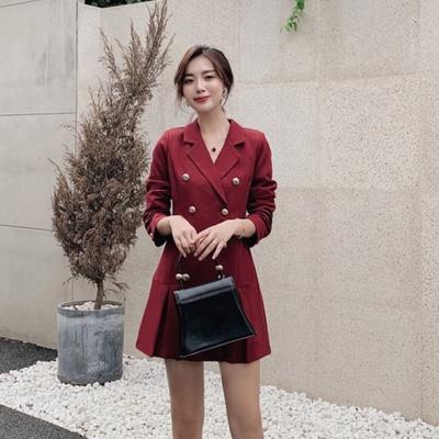 China 2020 Anti-Static Wholesale Women Fashion Office Wear Cross Dresses Ladies Casual Midi Pleated Dresses for sale