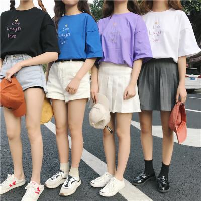 China 2019 Women Casual T-shirt Ladies Anti-pilling Short Sleeve Blouse for sale