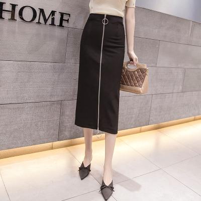 China 2020 Plus Size Plus Size Zipper Up Maxi Skirts Women Fashion Pencil Skirts Office Wear for sale