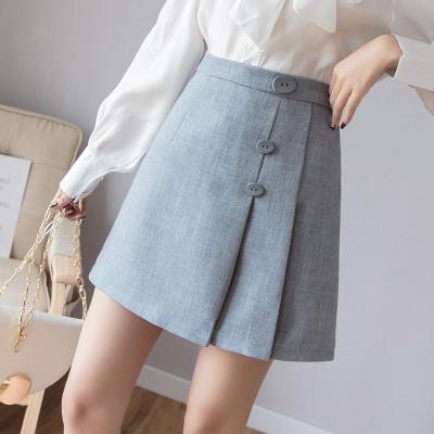 China 2020 Wholesale Anti-Static Women Fashion Mini Skirts Ladies Casual One-Line Skirts for sale