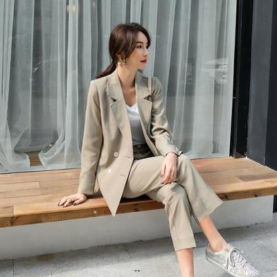 China Wholesale Anti-Wrinkle 2020 Women Fashion Suits Formal Ladies Office Wear Business Matching Suits for sale