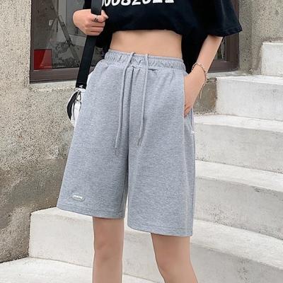 China Wholesale Anti-Wrinkle Women's Casual Sports Shorts Women's Cotton Shorts Women's Elastic Waist Casual Sweat Shorts for sale