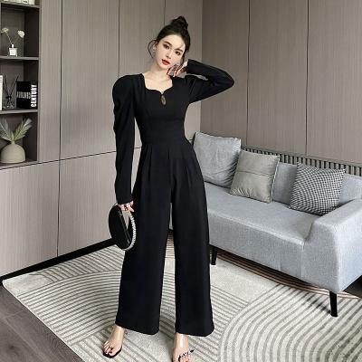 China 2022 New Arrival Wholesale Women Summer QUICK DRY Sexy Solid Color Jumpsuit With Sleeve Rompers Ladies Office Playsuit Long Sleeve for sale