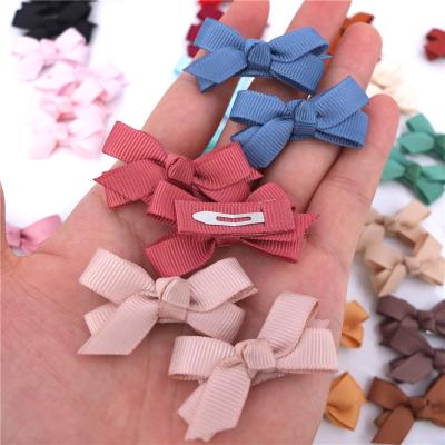 China Lovely Baby Toddler Clips Boutique Mini Bow Hair Clips Tiny Hairbow Instant Baby Shower Gift Hair Bow Accessories for sale