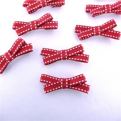 China Lovely Dot Ribbon Hair Bows Clips Barrettes Boutique Hair Accessories For Babies Kids Hairbow Hair Clips for sale