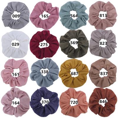 China Fashion Cotton Ribbed Hair Scrunchies For Women Girls Ponytail Holder Hair Flips Ties Elastic Bands Beauty Scrunchy Accessories for sale