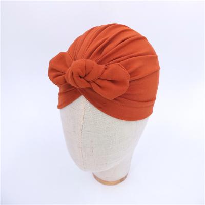 China Fashion Organic Bow Turban Headband Cotton Head Wrap For Infant Baby Toddler Newborn Baby Toddler Hood Tied Bow Hat Headwrap Kids Infant Beanies for sale