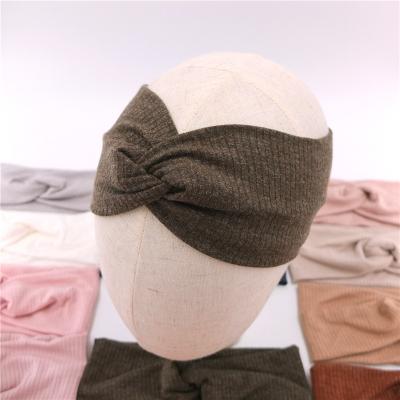 China Fashion Girls Women Twist Hair Bands Cotton Turban Headbands Makeup Stretch Hair Band Accessories for sale