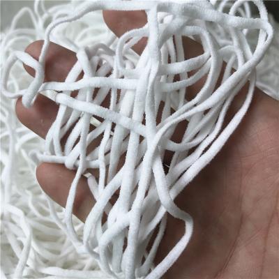 China 1000 Meters/Kilo Sustainable Soft Round Elastic Nylon Cord Earloop Rope Elastic Spandex Bands For Mask Hat Sleeves Clothing Accessories for sale