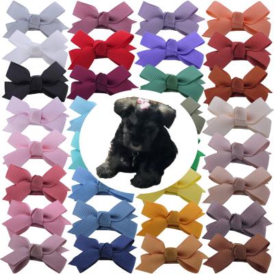 China Puppy Pet Viable Hair Bow Snap Clips, Small Tiny Bows For Dog Pet Accessories Hairpins, Dog Hair Bows Grooming for sale