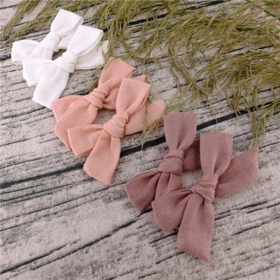 China Natural Web Hair Bows Clips Barrettes Toddler Babies Hair Accessories Bowknot Tail Bow Piggy Headwear for sale