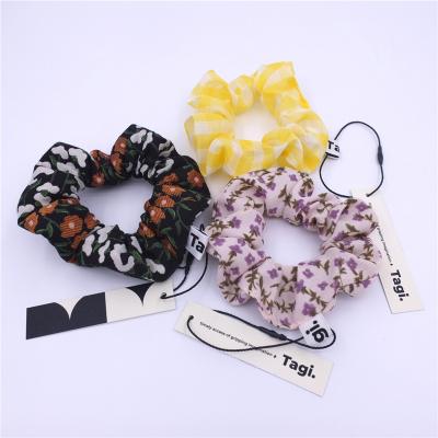 China Fashion Customize Logo Elastic Hair Bands Accessories Ponytail Holder Hair Bands Scrunchy OEM ODM ODM Baby Girls Women Scrunchies for sale