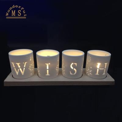 China Fashion white ceramic candle jar, unique candle jars, jars for candles for sale