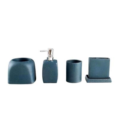 China China Sustainable Wholesale Custom Ceramic 4pcs Bathroom Set Luxury Accessories for sale