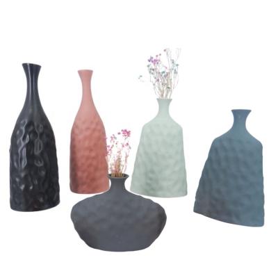 China Europe 5piece Small Flower Vase Home Decoration Modern Minimalist Ceramic Office Decor Ideal Gift For Friends And Family White Vase for sale