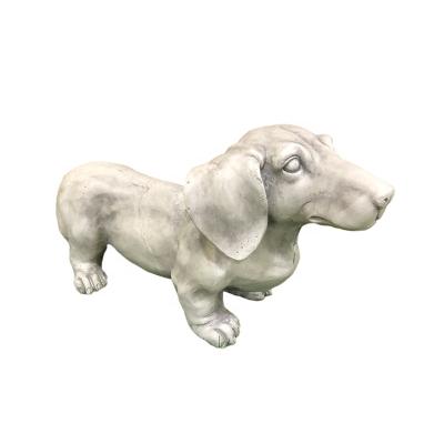 China eco-friendly dog ​​animal sculpture polyresin garden statue polistone figurine home decoration resin ceramic crafts for sale