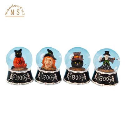 China Europe polyresin 65mm witch snow globe, pumpkin snow globe, resin ghost for sale