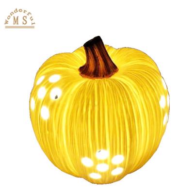 China Decorative Ceramic White Imitation Ceramic X'Mas Holiday Light Ornament Fruit Night LED Home Decor Props for sale