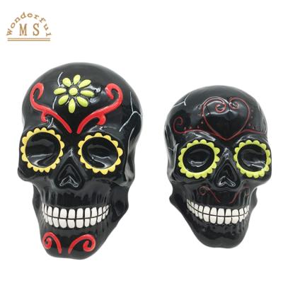 China Resin Skull Ghost Ghost Decor Tropical Home Garden Ornament OEM Customized Desktop Ornament Skeleton Succulent Souvenir Gifts for sale