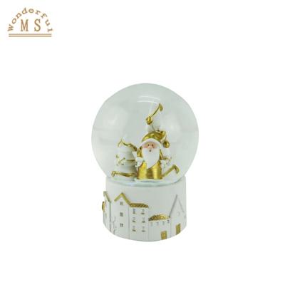 China Christmast Ornament White Christmas House with Classic Merry and Festive Characters Throwing Snowballs for Xmas and Winter Holiday Decoration Gifts for sale