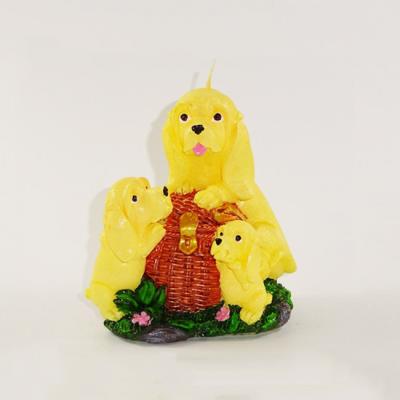 China Eco-Friendly Wholesale Decorative Candle Wax Dog Animal Figures for sale