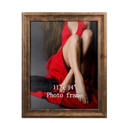 China Modern Rustic Wooden Distressed Picture Frames Picture Wall Hanging and Tabletop Display for sale