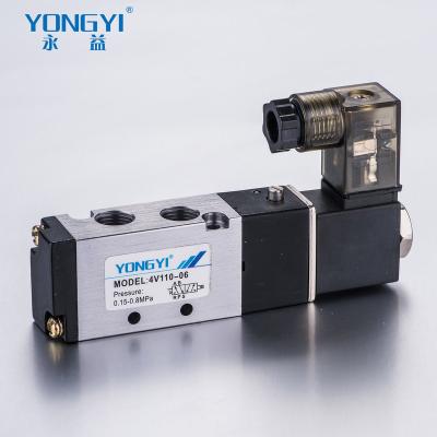 China 12mã Ž ¡ (CV=0.67) 4v110-M5 5/2 DC Pneumatic Solenoid Control Valve 12v 24v 220v AC for sale