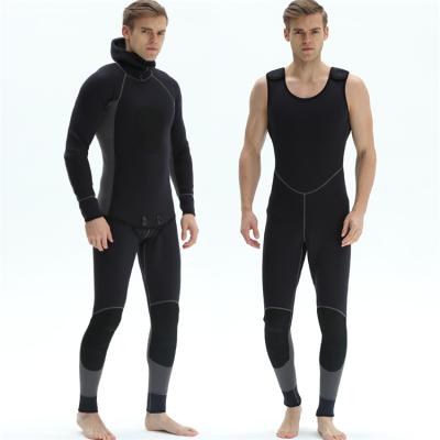 China MAN Factory Direct Sale Long Sleeved Sunblock Wetsuit 2pcs Full Neoprene Solid Wetsuit for sale