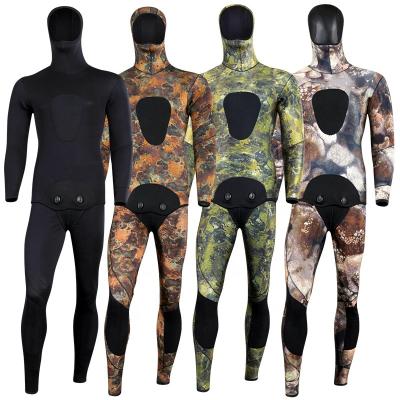 China MAN Customization 5mm Camouflage Blind Bonded Quilted Mens Professional Wetsuit for sale