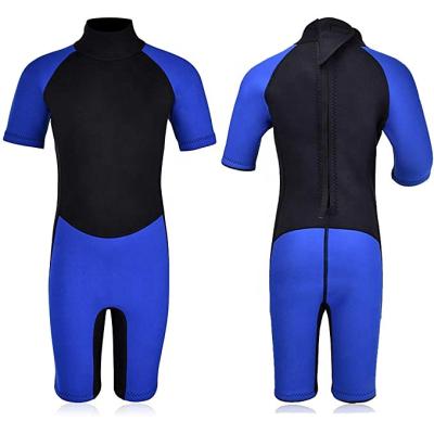 China Kid Short Sleeve 3/2mm Neoprene Scuba Diving Surfing Customed Kids Wetsuit for sale