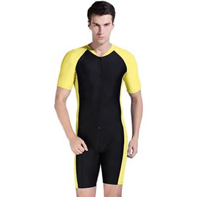 China Low Price Mens Spandex Fabric Wetsuit Watersports Short Upf Protection Short Sleeve Rash Guard for sale