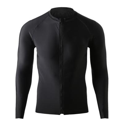 China Long Sleeve Surfing Suit Anti UV Long Sleeve Zipper Front Sportswear Men's Anti Protection Rash Guard for sale