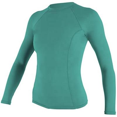 China Basic Long Sleeve Body Shaping Shirt Upf+ Long Sleeve Girl Sports Surfing Women Rash Guard for sale