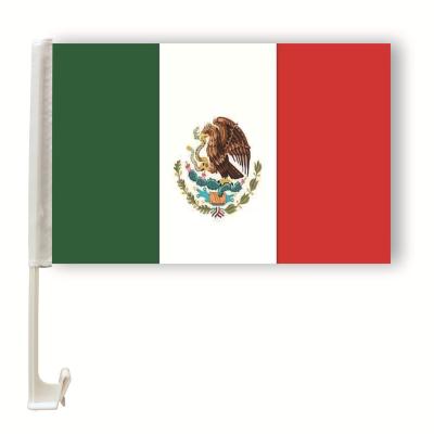 China Waterproof Mexican Car Window Flags Wholesale Custom Size Cheap High Quality Mexico Car Flag for sale