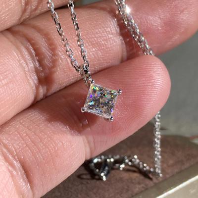 China Cute Female Silver Color Crystal Zircon Stone Pendant Necklace Boho Fashion Small Chain Necklaces For Women Vintage Wedding Jewelry for sale