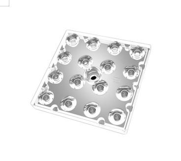 China Smalle Straal LEIDENE Vloed Lichte Lens SMD 3030 25Degree 16 in 1 PC-Materiaal Te koop