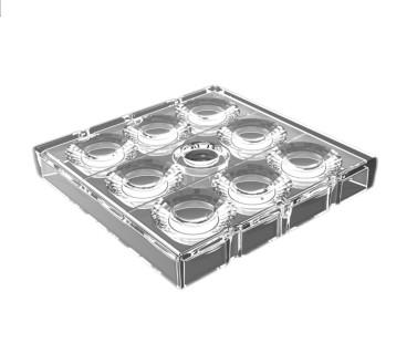 Chine Rangée multi stable SMD 5050 de lentille de 2x4 In1 matière plastique de 30 degrés à vendre