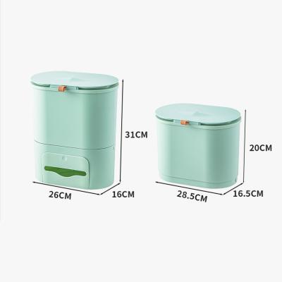 China Disposable Kitchen Classification Storage Bucket Household Hanging Cleaning Bucket Wall Mounted Sanitary Bucket for sale