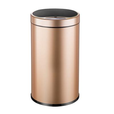 China Disposable Smart Bathroom Kitchen Living Room Bedroom Trash Can Induction Round Stainless Steel Trash Can for sale