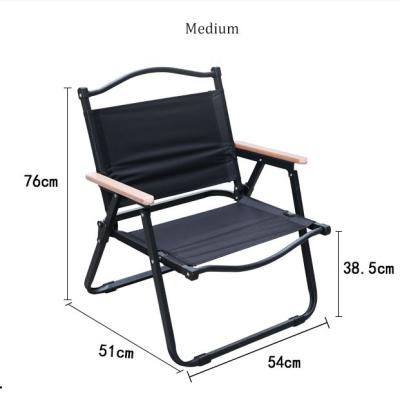 China Modern portable folding wood outdoor camping grain portable folding chair for sale